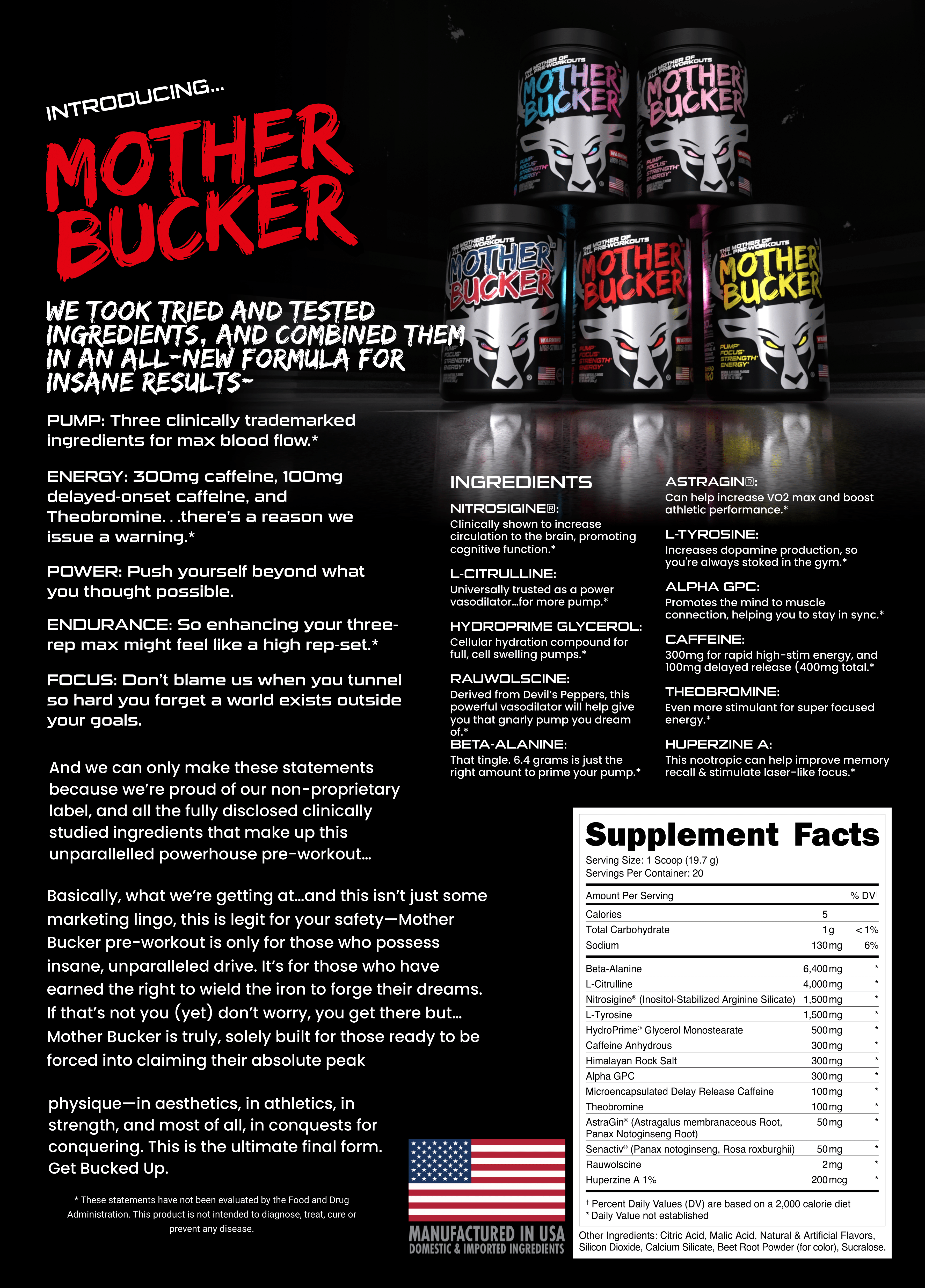 bucked up mother bucker preworkout